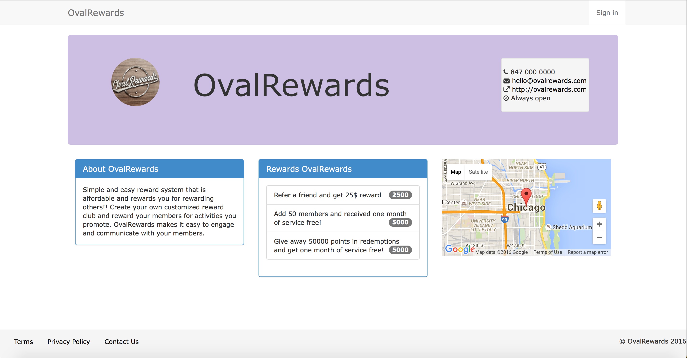 Public page image for a reward club